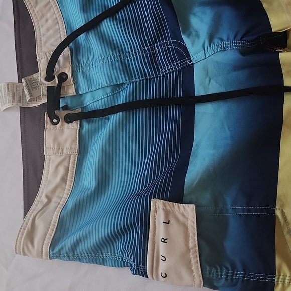 Rip Curl Blue and Orange Board Shorts Gradient Design - Picture 3 of 5